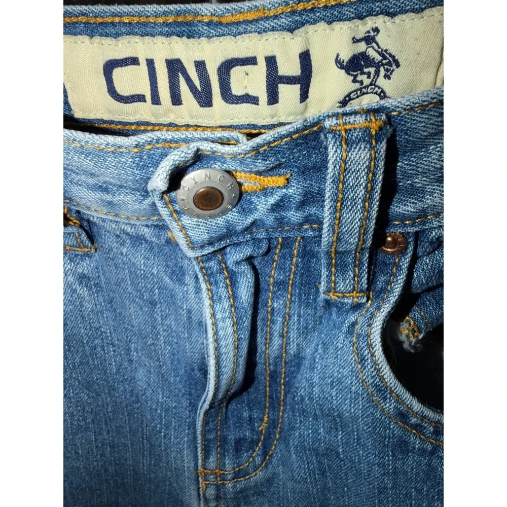 Cinch Boys 14R Straight Leg Jeans Medium Wash Cotton Western Denim MB10082001